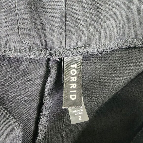 Women's Black Torrid Leggings Pants Stretch Cotton Blend Plus Size 2 - Picture 5 of 12
